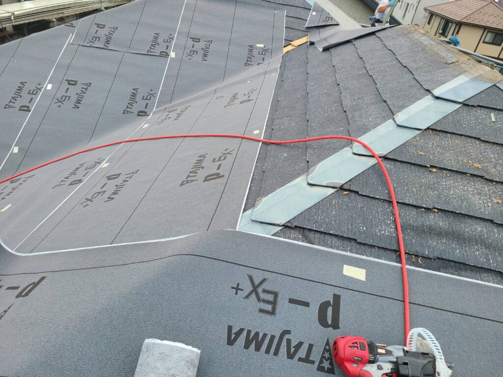 屋根　スレート　補修　カバー工法　屋根重ね葺き