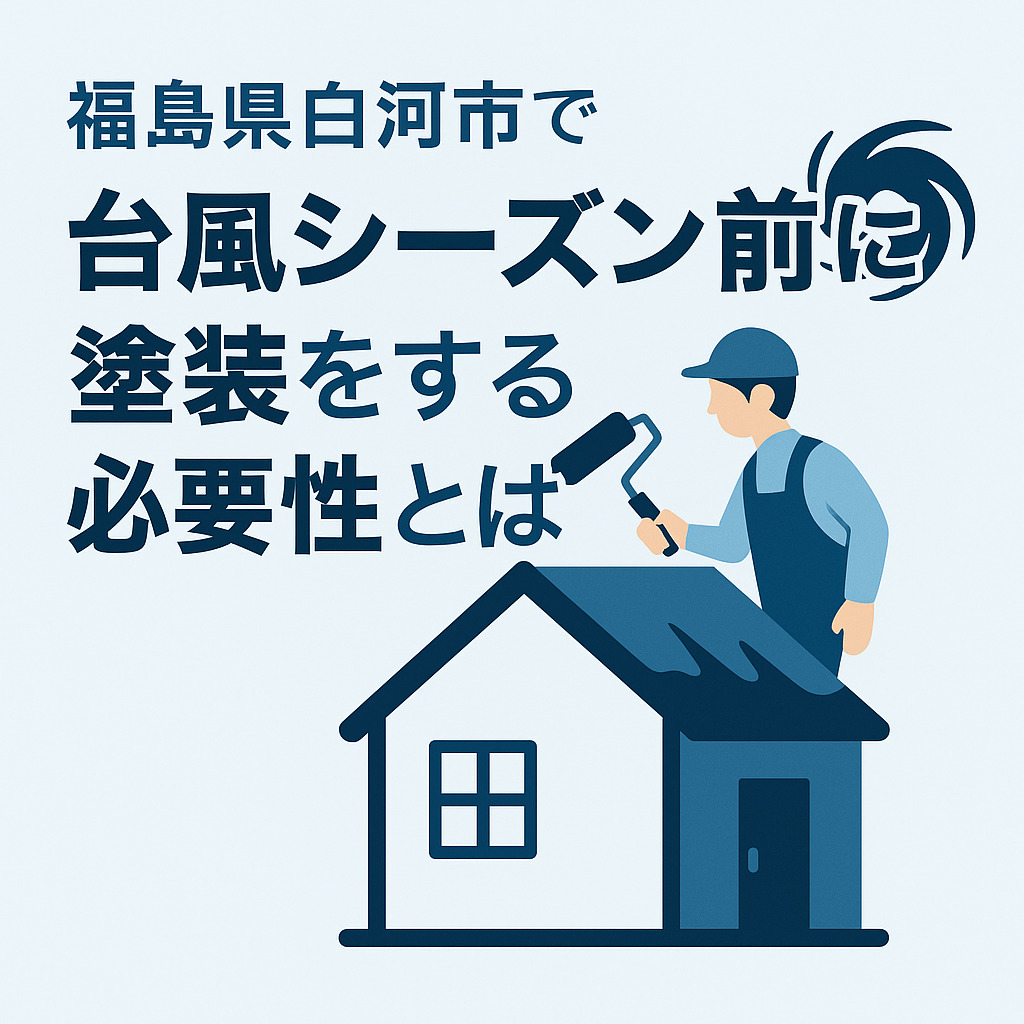 白河市で台風シーズン前に屋根外壁塗装をお勧めする理由