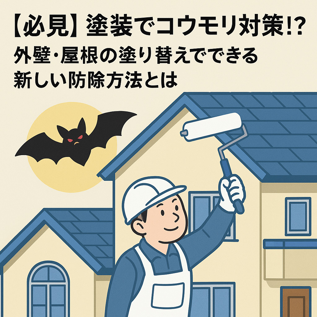 塗装でコウモリ対策!? 外壁・屋根の塗り替えでできる新しい防除方法とは？