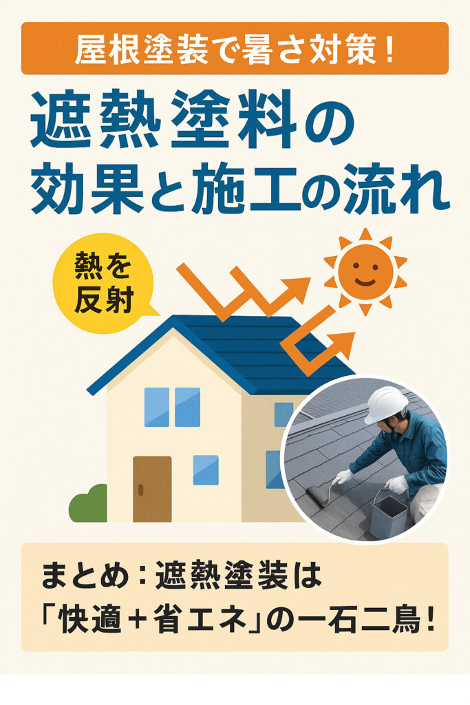 【屋根塗装で暑さ対策！】遮熱塗料の効果と施工の流れ
